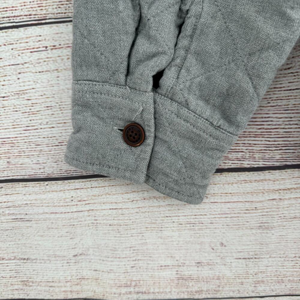 Lucky Brand Quilted Flannel Shacket Men's Size Large Gray - Picture 4 of 9